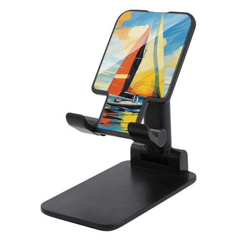 Support de téléphone pliable en forme de bateau coloré avec hauteur réglable pour bureau
