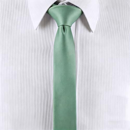 Image of Landisun Black Tie Men Women Solid Skinny Ties Slim Ties Satin Tie