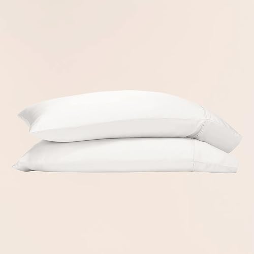 GOKOTTA Juego de 2 fundas de almohada 100% rayón hechas de bambú, tamaño King, reversibles y con cierre de sobre para personas que duermen con calor