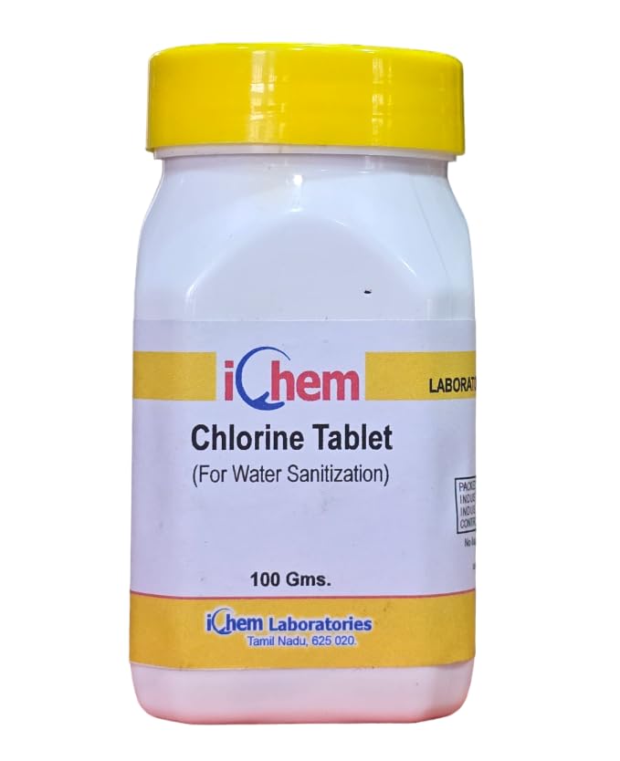 ICHEM Chlorine Tablets CL-58-62% (for Water Purification) 100GM