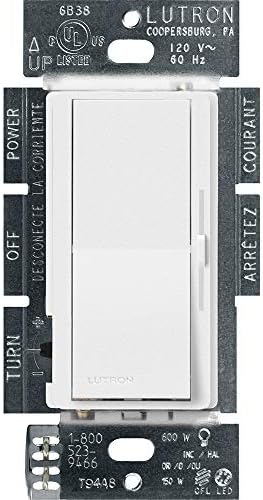 Lutron DVSCCL-153P-SW LED+ Dimmer Switch, 1 Pack, Snow