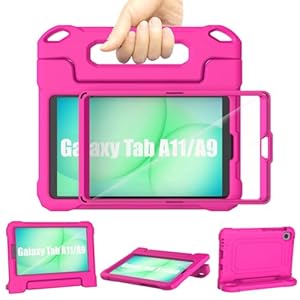 Samsung Galaxy Tab A11/A9 Case Kids 8.7 inch 2025/2023, TrendGate Lightweight Shockproof Samsung A11/A9 Tablet Case Built-in Screen Protector and Handle Stand for Galaxy Tab A11/A9/A7 Lite 8.7" - Pink