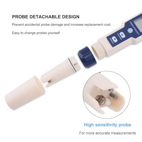 Testeur d'eau numérique 5 en 1 pour piscine au sel et spa avec pH-mètre