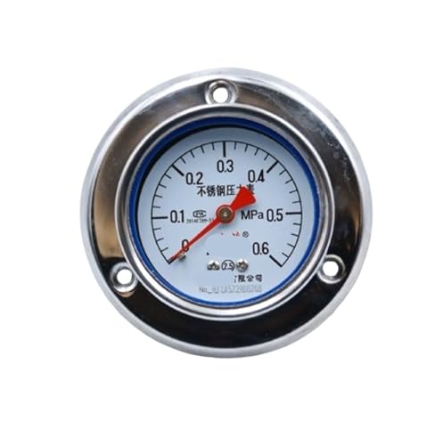 Manomètre à bord axial Y-60BF/ZT en acier inoxydable 0-1.6 Mpa classe 2.5