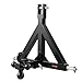 VEVOR 3 Point Trailer Hitch 2 in Receiver, 3pt Quick Hitch Attachment with 3 Trailer Balls, Tractor Tow Drawbar Adapter, Compatible with Kubota, Mahindra, Ford, Yanmar, John Deere, Massey Ferguson
