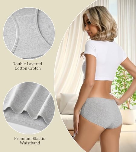 Womens Underwear Cotton Soft Hipster Full Coverage Ladies Stretch Panties (Regular & Plus Size)4