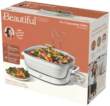 Beautiful 5-in-1 Expandable Electric Skillet 7 Qt, White — view 8