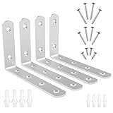 winkel set bauhaus ✅ 【GROESSE】 - Länge 125mm, 4 Löcher (empfehlen für Holzbrett); Breite 75mm, 2 Löcher (empfehlen für Wand); Dicke 3mm, super robust und stabil.