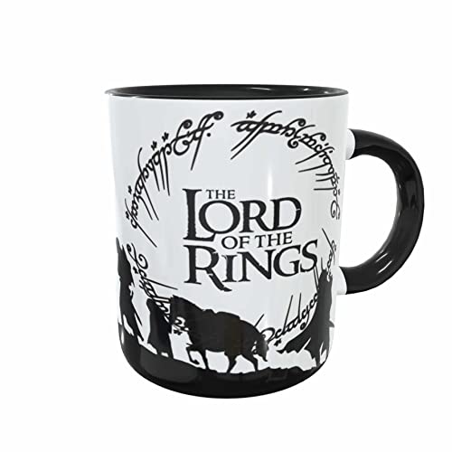 Caneca Senhor do Anéis Jornada alça e interior preto