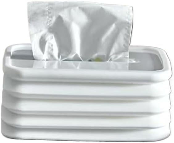 Silicone Folding Tissue Box for Home Living Room Dining Area Pull to The Bottom Automatic