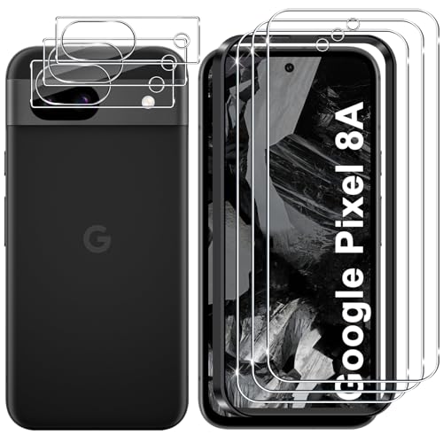 SPARIN 3+2 Pellicole Vetro Temperato Per Google Pixel 8a - 9H Con Protezione Fotocamera E Telaio - 2