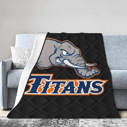 XRPUONG Cal State Fullerton Titans Fleece Blanket Very Soft Microfiber Flannel Blanket for Couch Warm and Cozy for All Seasons