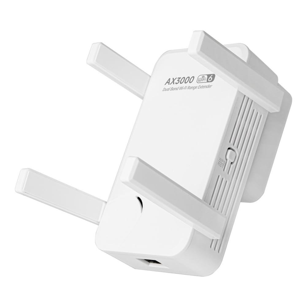 Ripetitore WiFi Dual Band AX3000 2.4Ghz/5GHz Amplificatore Segnale Wi-Fi Wireless Extender Wireless AP Trasmettitore con Spina EU