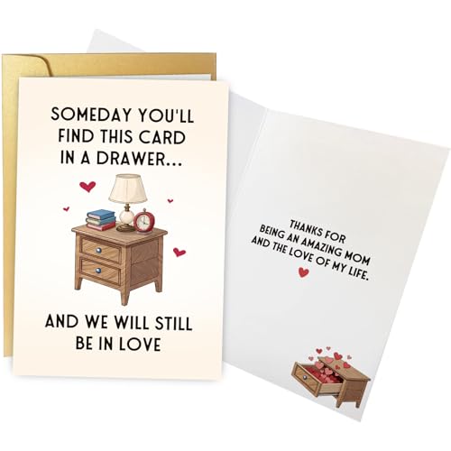 Spercy Romantic Mothers Day Card Gifts for Wife Girlfriend Fiancee, Funny Mother's Day Card from Husband Boyfriend Fiance, Happy Mothers Day Decorations