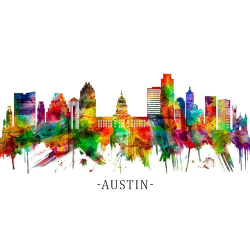 Taza de cerámica 11 oz Austin Texas Skyline miniatura 3
