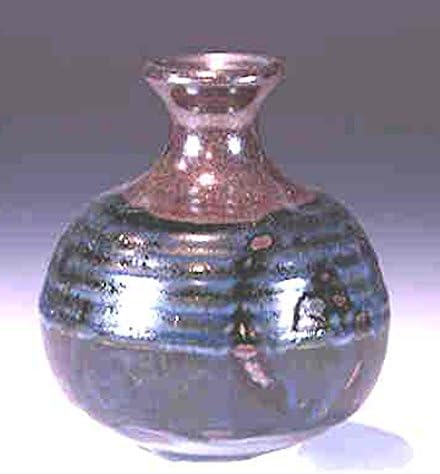 Hand thrown porcelain bottle vase 011 3.5" x 4"