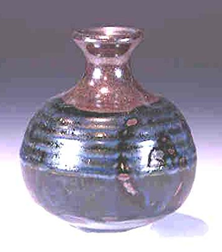 Hand thrown porcelain bottle vase 011 3.5" x 4"