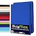 Buymax Spannbettlaken 60x120cm Baumwolle 100% Kinderbett Spannbetttuch Baby Bettlaken Jersey, Matratzenhöhe bis 15 cm, Farbe Dunkelblau