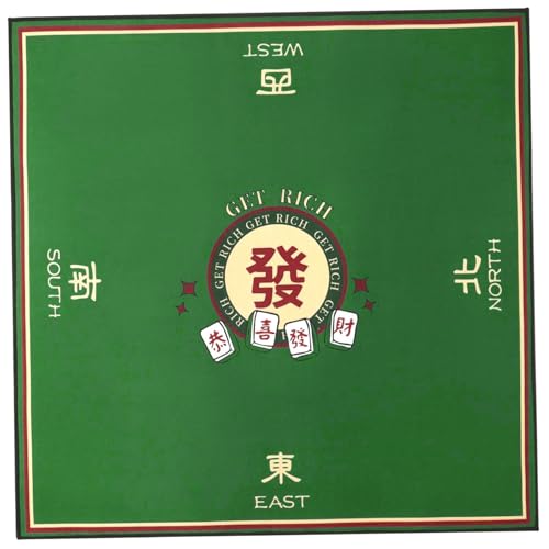 Tapete de mesa mahjong de 32x32 pulgadas cubremesas de reducción de ruido para juegos de cartas