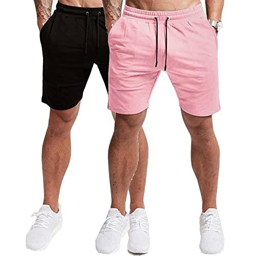 EVERWORTH Men's Casual Training Shorts Gym Workout Fitness Short Bodybuilding Running Jogging Short Pants