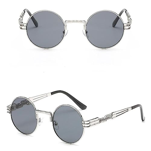 Lunettes de soleil yeux de chat femmes métal vintage contre les reflets
