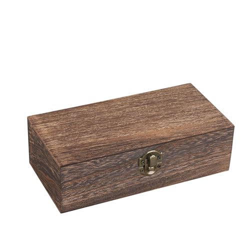 Mytayt Caja De Madera Pino Sin Tratar Con Tapa 20 x 10 x 6 cm Natural Marrón Pequeña