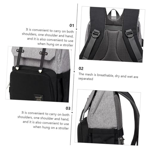 Sac à dos multifonction oxford grande capacité pour voyage et maternité - 6