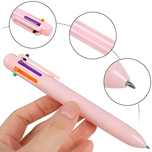 Utron 10 Pack Multicolor Pen, 6-In-1 Colored Multi Color Pen, 0.5Mm Ink Multicolor Pen In One, Multicolored Pens For Office Home School Supplies Students Children Gift #TOP3