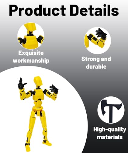 Image of Action Figure, 3 Pcs Dummy 13 Action Figure, T13 Multi-Jointed Poseable Action Figure Toys, Yellow White Red Titan Collectible Figures for Enthusiasts & Collectors