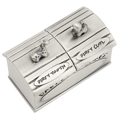 Yctze Caja de Recuerdos Europea   Beautiful Tooth Fairy My Fi Tooth Box e Diseño de Caja de Recuerdos (Plata antigua)