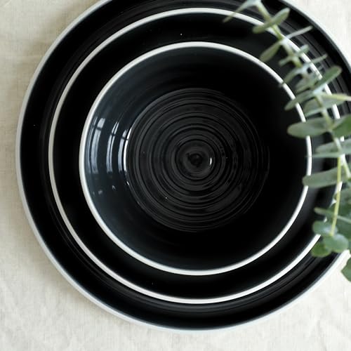 Stone-Lain-Elica-12-Piece-Modern-Dinnerware-Set-Plates-and-Bowl-Set-Dish-Set-for-4-Black-and-Beige