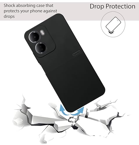 Image of NIUKIN Rugged Soft Back Case for Redmi 15A 5G | Shockproof Scatrchproof Cover | Black (Design 02)