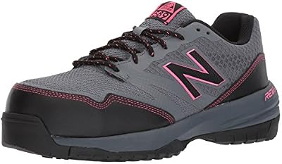 New Balance Women's Composite Toe 589 V1 Industrial Shoe - Grey/Pink, 9 M US
