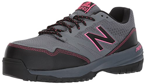 New Balance Women's Composite Toe 589 V1 Industrial Shoe, Grey/Pink, 8 M US by New Balance - Used condition - US$39.67