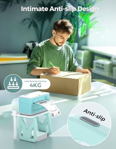 Image of MUNBYN Label Holder for Rolls and Fanfold Labels | Thermal Sticker Holder, Desktop Thermal Printer Accessory, For Home, Office, Small Business