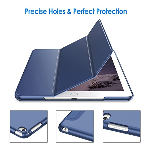Image of JETech Case for iPad Air 2 (2nd Generation), Smart Cover Auto Wake /Sleep (Navy)