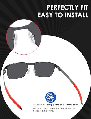 Image of BLAZERBUCK Replacement Earsocks & Nose Pieces for Oakley Tincup Glasses OX3184 OX5099