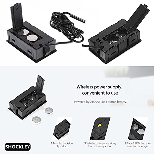 Shockley XH-W3001-50 to 110c Intelligent Digital Thermostat Temperature Controller Combo XH-W3001 + 12V 2AMP Adapter + 2 Fan + Alligator Clips + DC Jack + Thermometer TPM-10