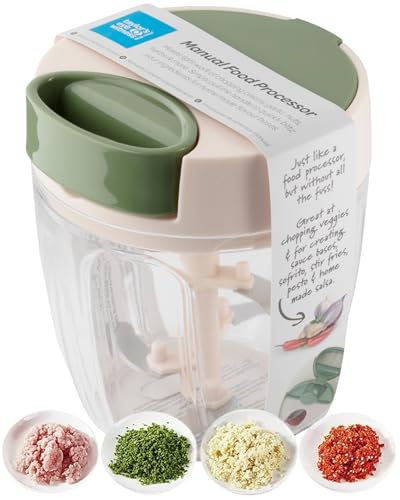 Taylor's Eye Witness 900ml Large Manual Food Chopper - Fruit, Nuts, Herbs and Vegetables Processor,...