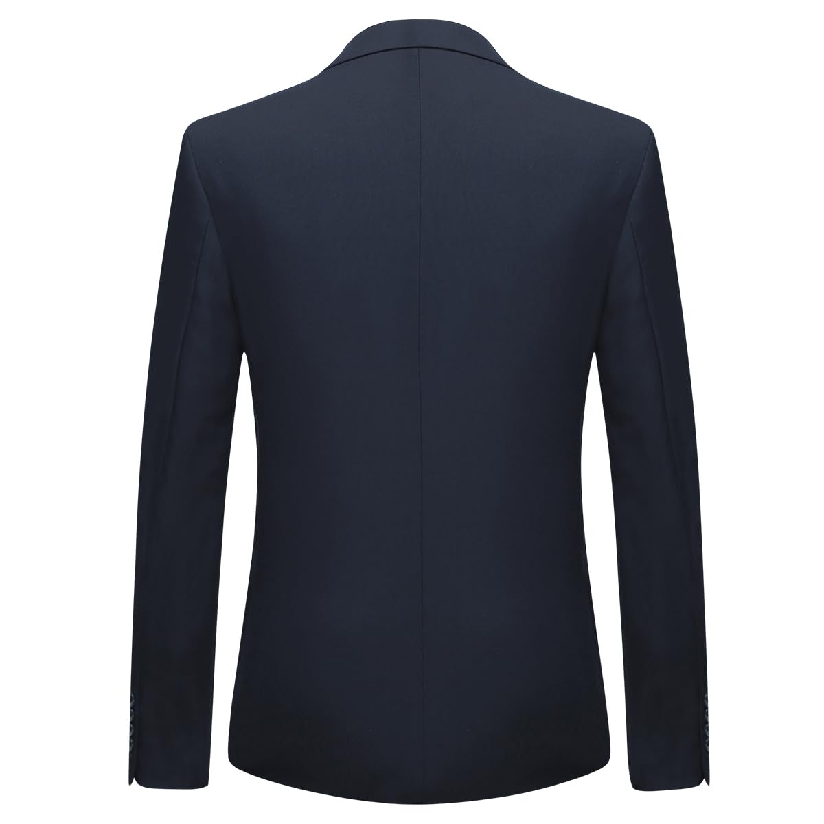 Chaqueta de traje para hombre, fina, clásica, con dos botones Tuxedo Formal para boda, azul marino