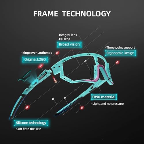 KINGSEVEN Polarized Cycling Sunglasses Men Sports Sunglasses Mtb Bicycle Glasses UV400 Protection LS9103