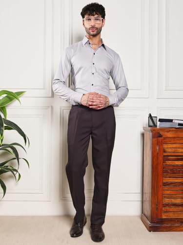Image of Gurkha Pants for Men | Trouser for Men | Formal Pant | Double Button | Loose Fit Trouser High Waist Pleated Casual Trousers | Vintage Straight Leg Pants for Office Smart Casual Travel Party
