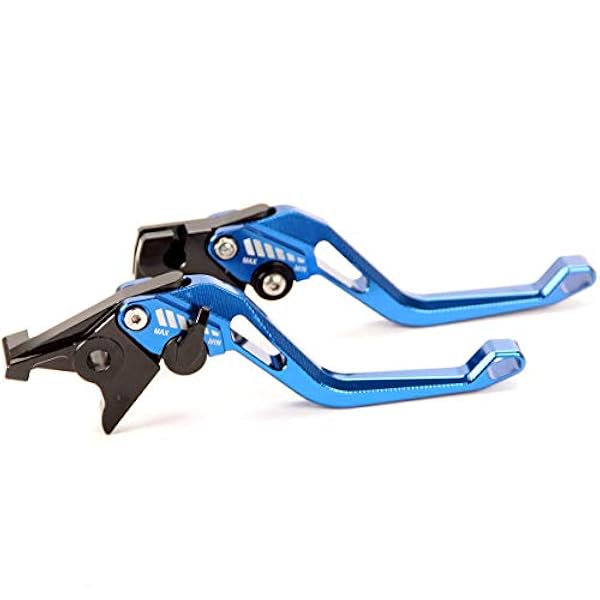 Auzkong Kort bromskoppling justerbara spakar för Yamaha YFZ 450 S/YFZ 450T/YFZ 450V 2003-2006, YFM 350 Raptor 2006-2013, YFM 660 Raptor 2001-2006, YFM 700 Raptor 200 Raptor 20-20-20000-2000-20000 006 blå