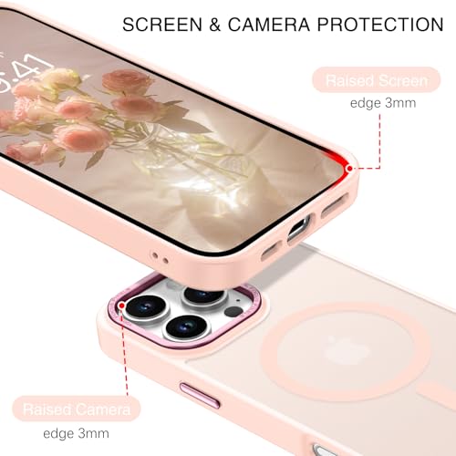 Coque antichoc iPhone 16 Pro Max MagSafe rose anti-traces et chutes militaires