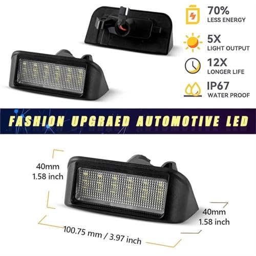 Luces matricula LED sin error Canbus para Fiat Scudo 2007-2016 4