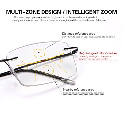 MIRYEA Photochromic Progressive Multifocal Computer Reading Glasses Anti UV Sun Readers by MIRYEA - Image 5