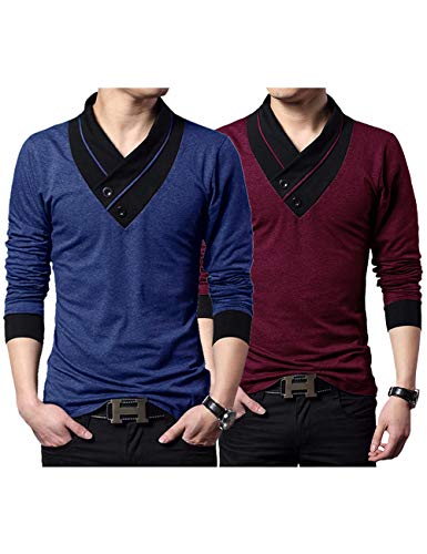 Image of EYEBOGLER Regular Men's Fit Combo T-Shirts Pack of 2 (COMBO-T1-NMWM)