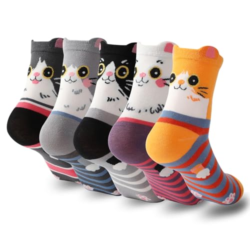 Kyralyn Birthday Gifts for Women Her Cat Socks Cute Gifts Socks for Cat Lover Mum Teenage Girls Ladies Girlfriend Sister Nana Unusual Surprise Friendship Besties Retirement Anniversary Present Idea