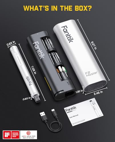 Fanttik E2 Ultra 3.7V Mini Electric Screwdriver & Fanttik F2 Master Mini Cordless Rotary Tool Kit 4V
