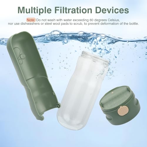 OTraki 520ML Hunde Trinkflasche für Unterwegs, 180° Faltbare Hunde Trinkflasche, Wassernapf Hund Unterwegs, Tragbare Haustierwasserflasche BPA-frei für Freien Wandern Reisen